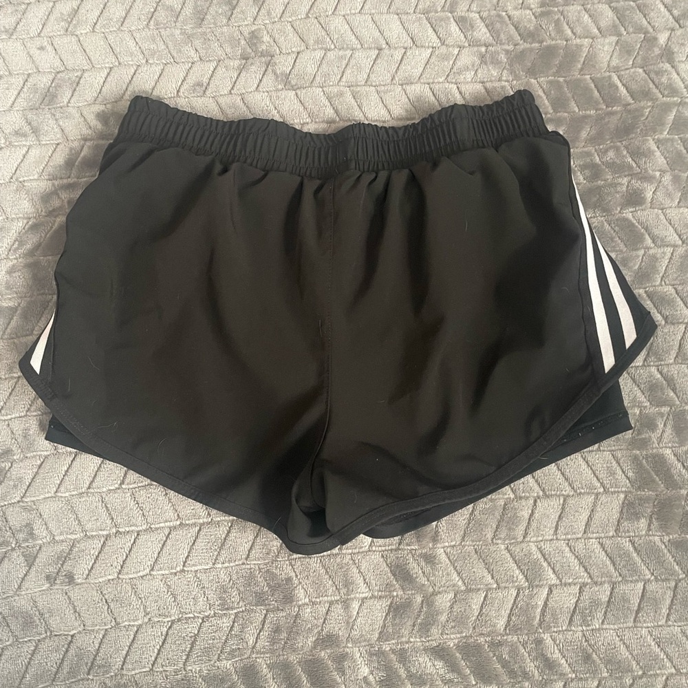 Black Women's Athletic Shorts - Picture 2 of 4